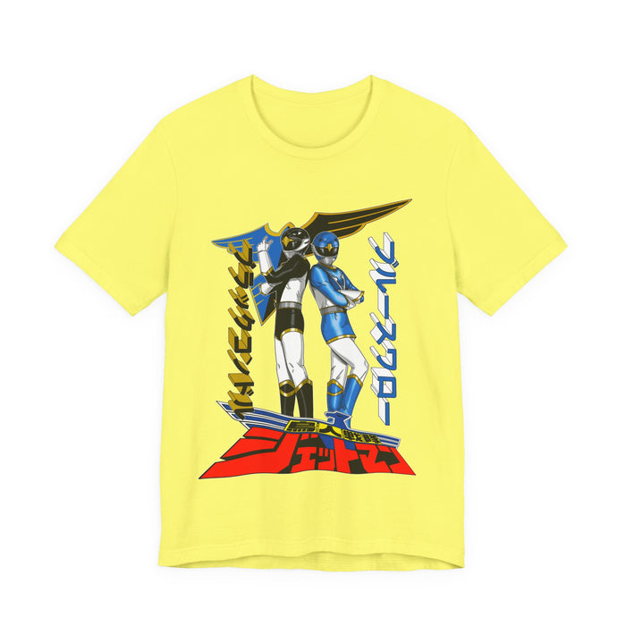 Jetman Black and Blue Condor Tee Custom Graphic Art Cosplay Shirts Rangers Retro Vintage 90s