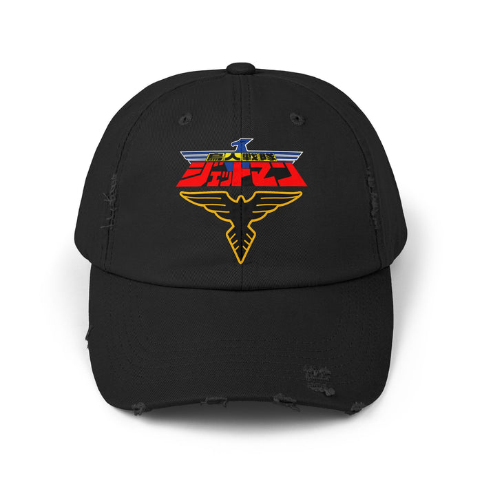 Jetman Black Condor Distressed Hat Super Sentai T Shirt Custom Graphic Art Cosplay Shirts Rangers Retro Vintage 90s
