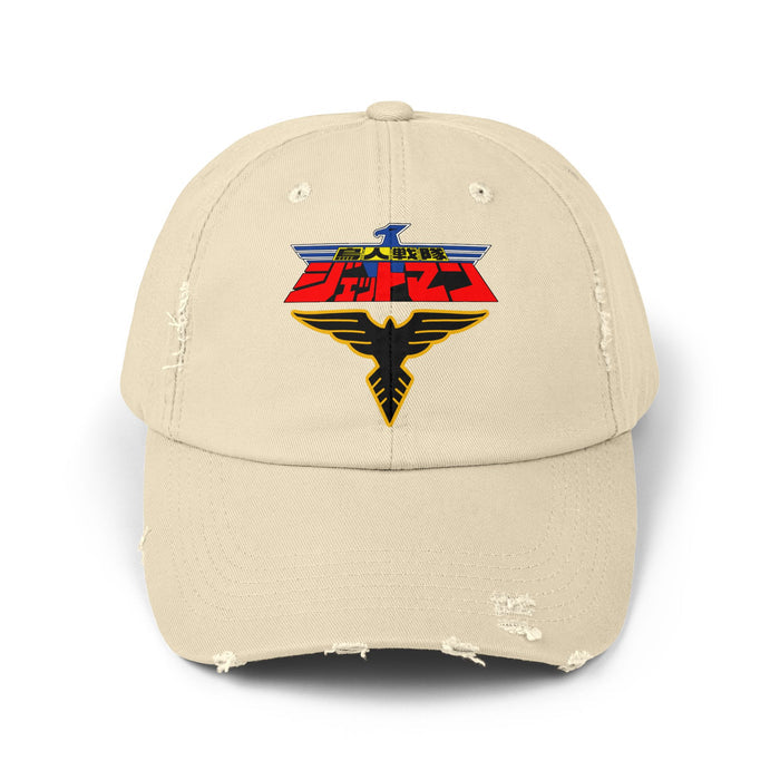 Jetman Black Condor Distressed Hat Super Sentai T Shirt Custom Graphic Art Cosplay Shirts Rangers Retro Vintage 90s