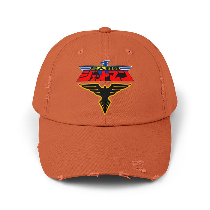 Jetman Black Condor Distressed Hat Super Sentai T Shirt Custom Graphic Art Cosplay Shirts Rangers Retro Vintage 90s