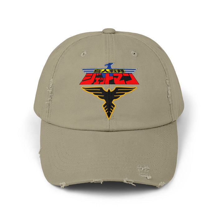 Jetman Black Condor Distressed Hat Super Sentai T Shirt Custom Graphic Art Cosplay Shirts Rangers Retro Vintage 90s