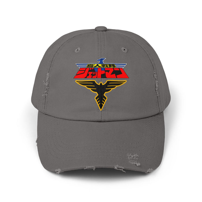Jetman Black Condor Distressed Hat Super Sentai T Shirt Custom Graphic Art Cosplay Shirts Rangers Retro Vintage 90s