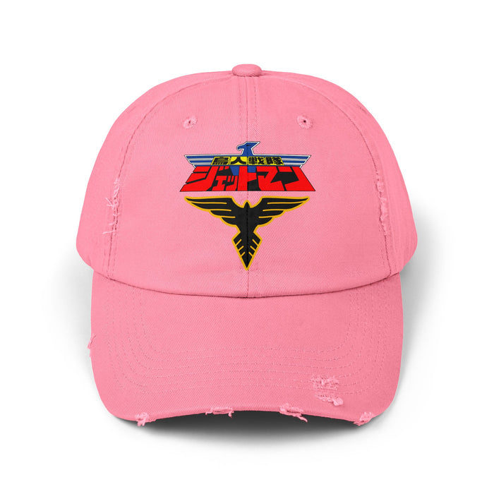 Jetman Black Condor Distressed Hat Super Sentai T Shirt Custom Graphic Art Cosplay Shirts Rangers Retro Vintage 90s