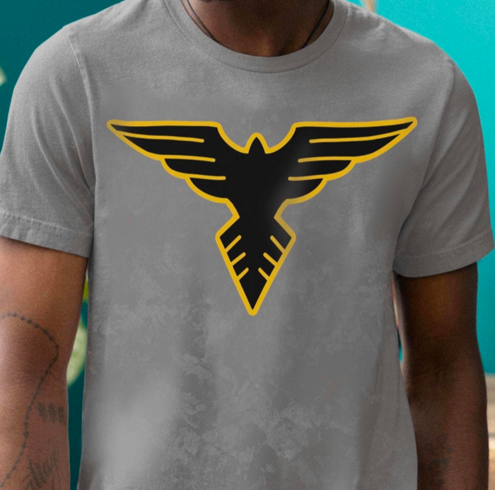 Super Sentai Inspired Jetman T shirt featuring Black condor black ranger symbol
