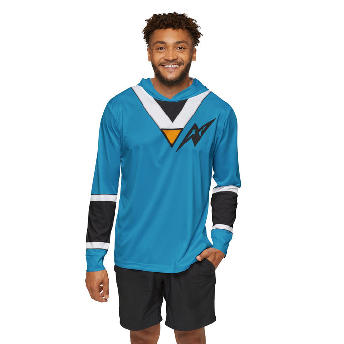 Kakuranger Ninja Blue Hoodie (Full Print) Lightweight, Breathable, workout, pull over, fitness Hoodie Super Sentai Custom