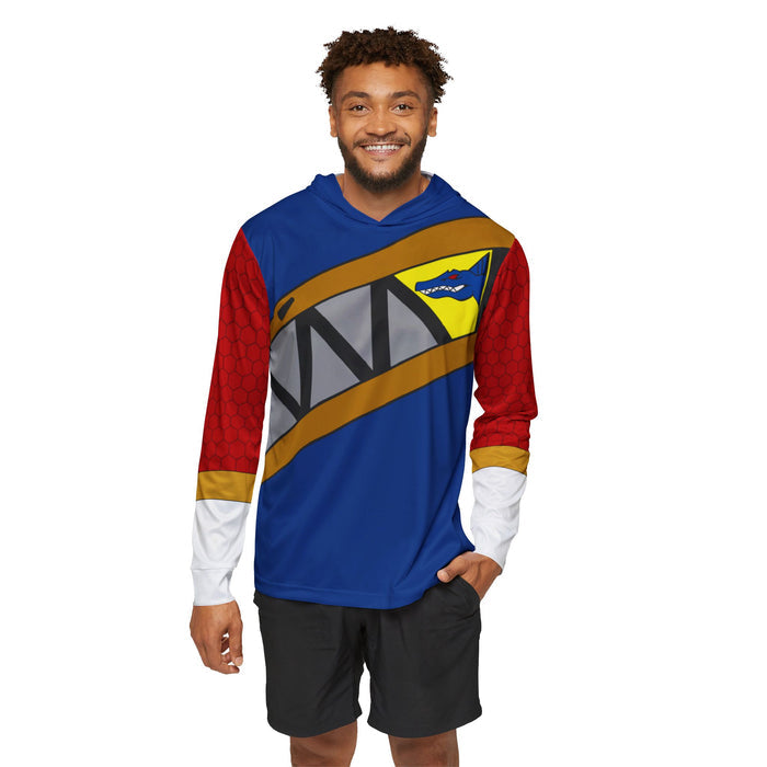 Kyoryuger DeathRyuger (GOLD) Hoodie (Full Print) Super Sentai Custom Lightweight, Breathable, Workout, Pull over, Fitness, Retro 90s