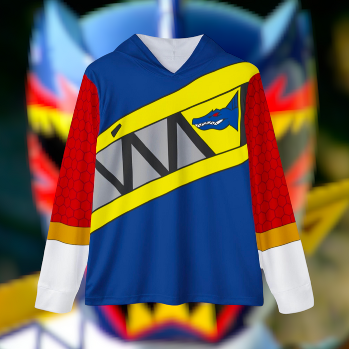 Kyoryuger DeathRyuger Hoodie (Full Print) Lightweight, Breathable, workout, pull over, fitness Hoodie Super Sentai Custom