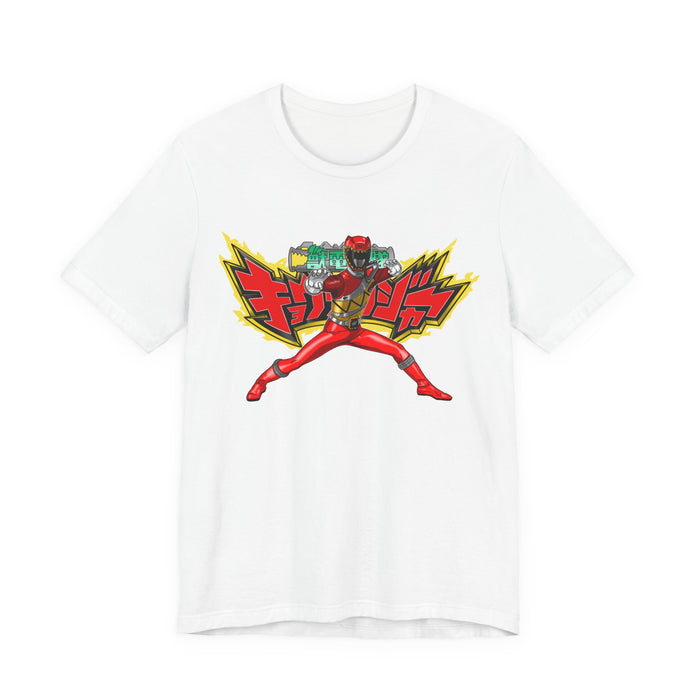Kyoryuger Dino Red Tee Super Sentai T Shirt Custom Graphic Art Cosplay Shirts Rangers Retro Vintage 90s