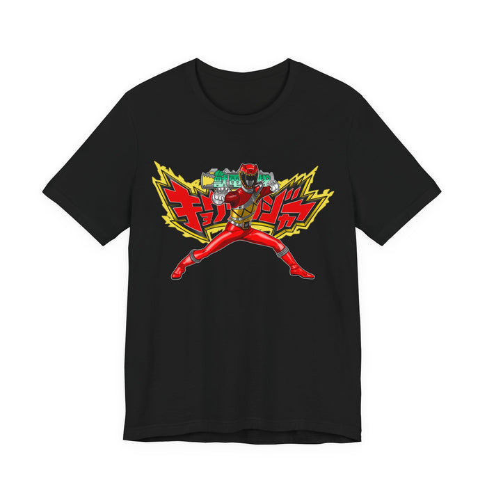 Kyoryuger Dino Red Tee Super Sentai T Shirt Custom Graphic Art Cosplay Shirts Rangers Retro Vintage 90s