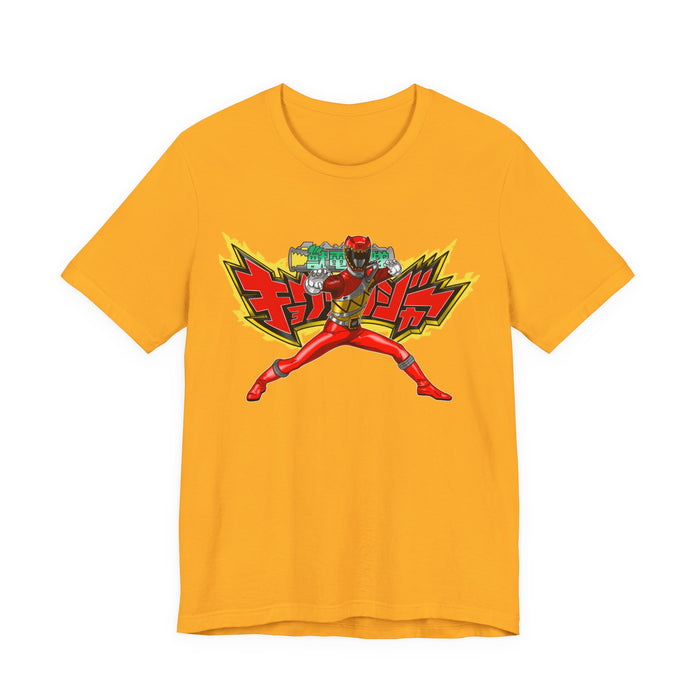 Kyoryuger Dino Red Tee Super Sentai T Shirt Custom Graphic Art Cosplay Shirts Rangers Retro Vintage 90s