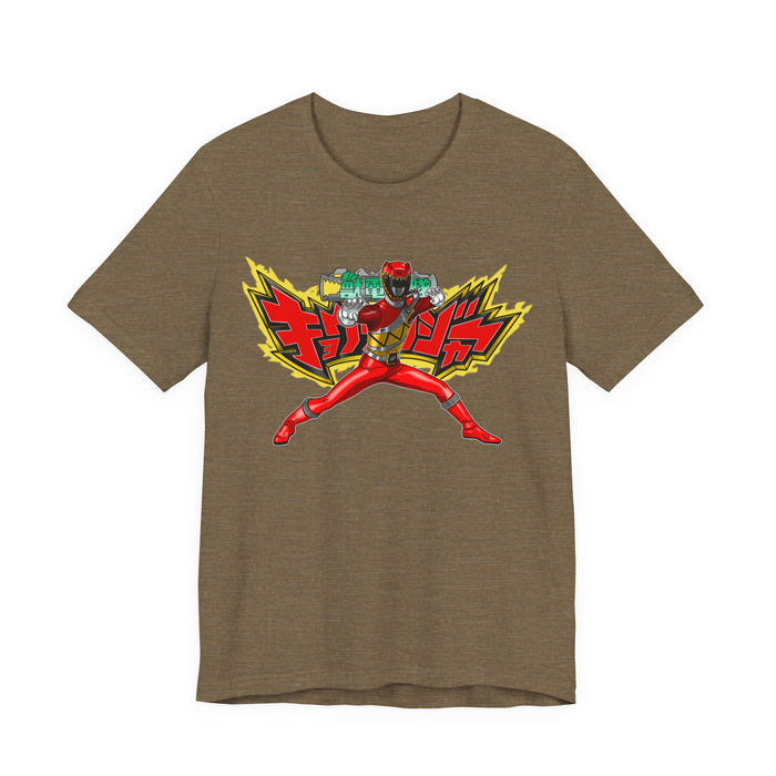 Kyoryuger Dino Red Tee Super Sentai T Shirt Custom Graphic Art Cosplay Shirts Rangers Retro Vintage 90s