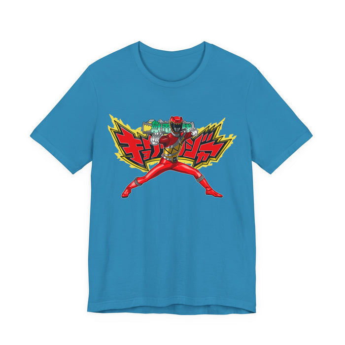 Kyoryuger Dino Red Tee Super Sentai T Shirt Custom Graphic Art Cosplay Shirts Rangers Retro Vintage 90s