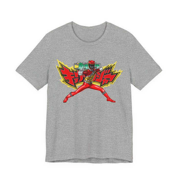 Kyoryuger Dino Red Tee Super Sentai T Shirt Custom Graphic Art Cosplay Shirts Rangers Retro Vintage 90s