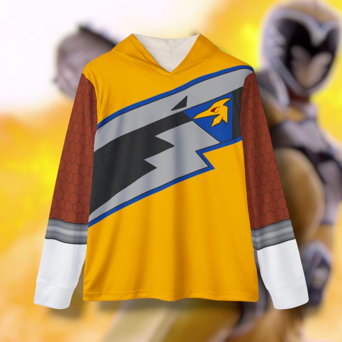 Kyoryuger Gold Hoodie (Full Print) Super Sentai Lightweight, Breathable, workout, pull over, fitness Hoodie Super Sentai Custom