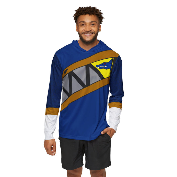 Kyoryuger Navy Hoodie (Full Print) Lightweight, Breathable, workout, pull over, fitness Hoodie Super Sentai Custom