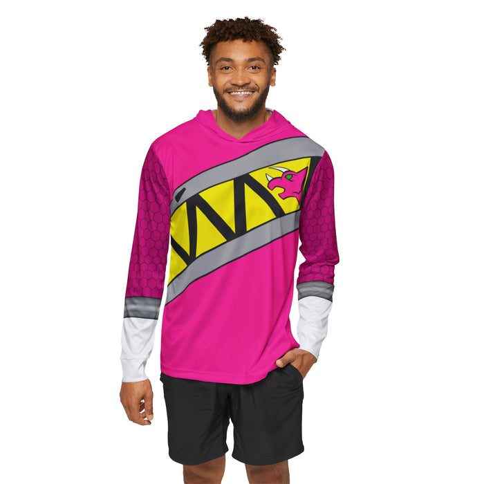 Kyoryuger Pink Hoodie (Full Print) Lightweight, Breathable, workout, pull over, fitness Hoodie Super Sentai Custom