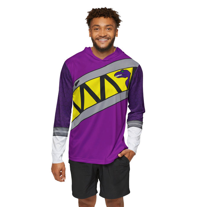 Kyoryuger Purple Hoodie (Full Print) Super Sentai Lightweight, Breathable, workout, pull over, fitness Hoodie Super Sentai Custom