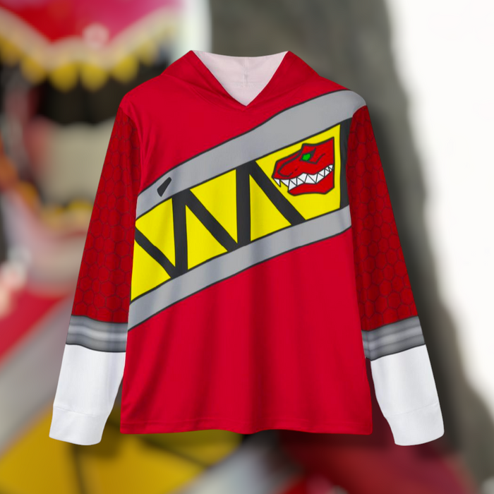 Kyoryuger Red Hoodie (Full Print) Super Sentai Lightweight, Breathable, workout, pull over, fitness Hoodie Super Sentai Custom