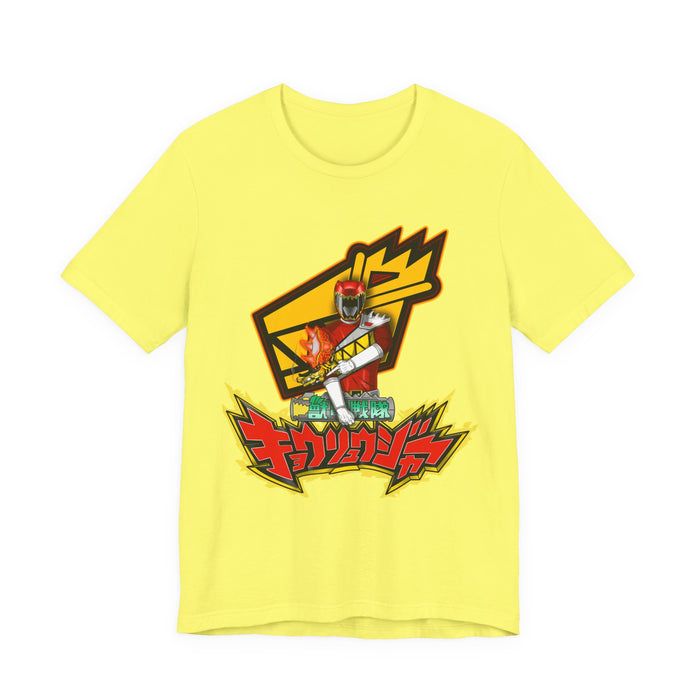 Kyoryuger Red Tee Super Sentai T Shirt Custom Graphic Art Cosplay Shirts Rangers Retro Vintage 90s