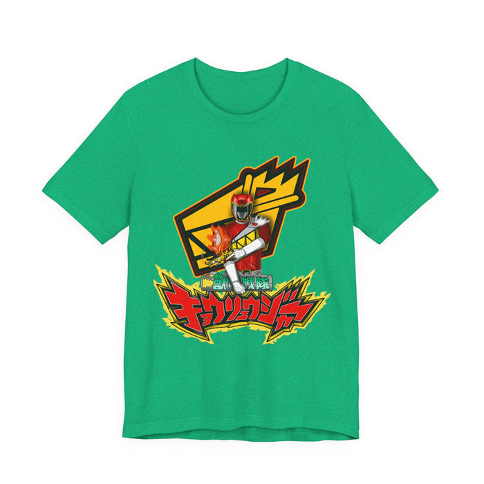 Kyoryuger Red Tee Super Sentai T Shirt Custom Graphic Art Cosplay Shirts Rangers Retro Vintage 90s