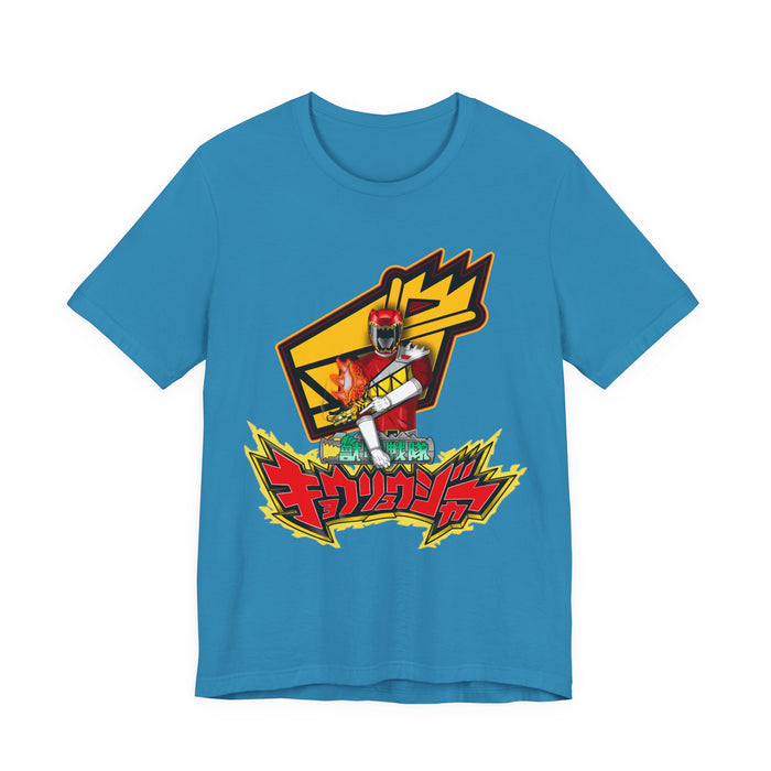 Kyoryuger Red Tee Super Sentai T Shirt Custom Graphic Art Cosplay Shirts Rangers Retro Vintage 90s