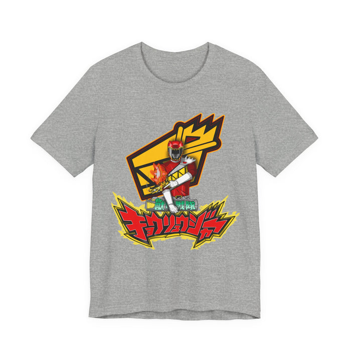 Kyoryuger Red Tee Super Sentai T Shirt Custom Graphic Art Cosplay Shirts Rangers Retro Vintage 90s