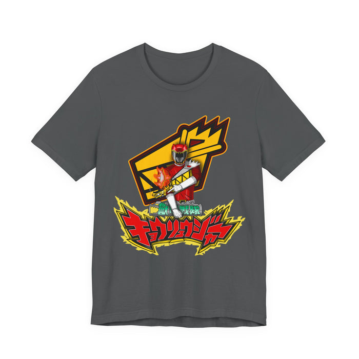 Kyoryuger Red Tee Super Sentai T Shirt Custom Graphic Art Cosplay Shirts Rangers Retro Vintage 90s