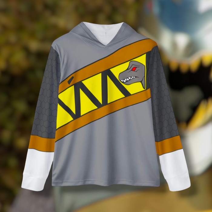 Kyoryuger Silver Hoodie (Full Print) Lightweight, Breathable, workout, pull over, fitness Hoodie Super Sentai Custom