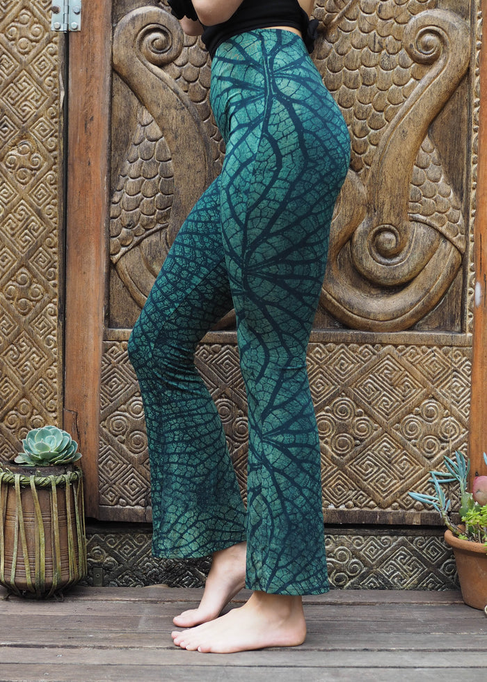 Leaf Bell Bottoms - Forest Green