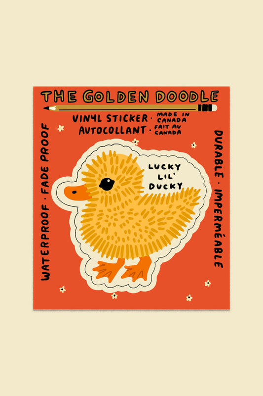 Lucky Lil Ducky Vinyl Sticker