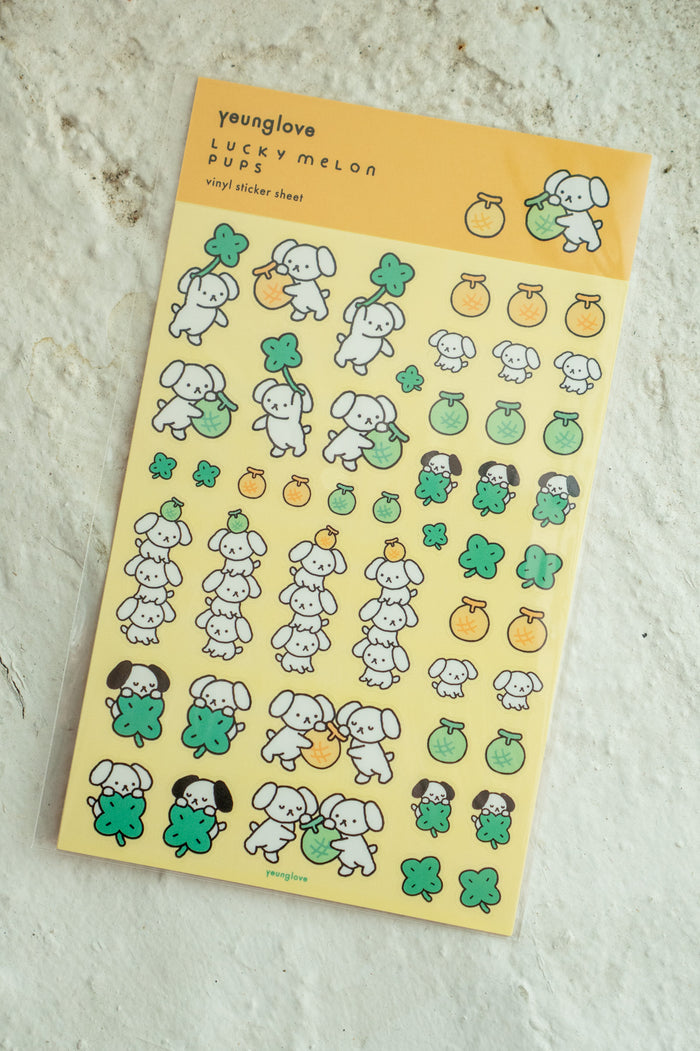 Lucky Melon Pups Sticker Sheet