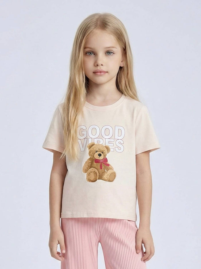 Mädchen T-Shirt Teddy
