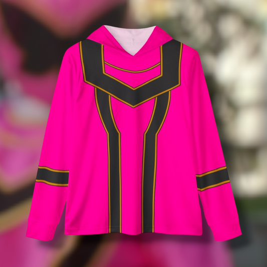 Magiranger Pink Hoodie (Full Print) Lightweight, Breathable, workout, pull over, fitness Hoodie Super Sentai Custom