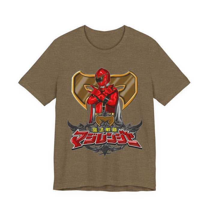MagiRed Tee Super Sentai T Shirt Custom Graphic Art Cosplay Shirts Rangers Retro Vintage 90s