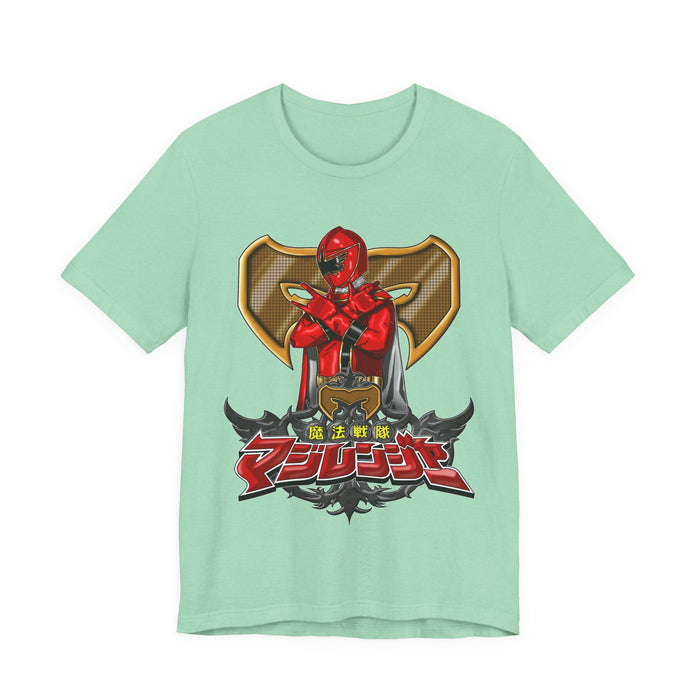 MagiRed Tee Super Sentai T Shirt Custom Graphic Art Cosplay Shirts Rangers Retro Vintage 90s