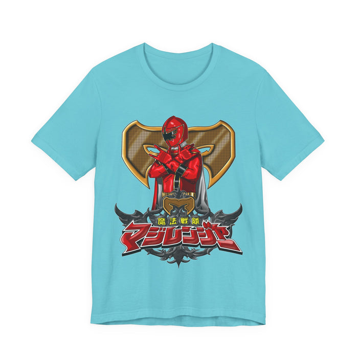 MagiRed Tee Super Sentai T Shirt Custom Graphic Art Cosplay Shirts Rangers Retro Vintage 90s