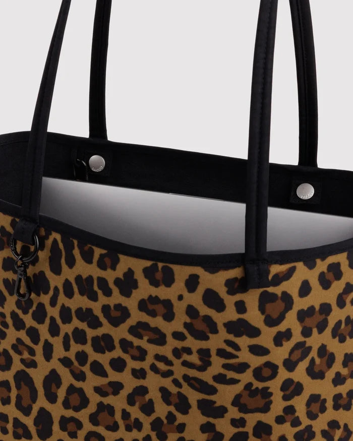 MEDIUM NYLON REVERSIBLE TOTE - LEOPARD MIX