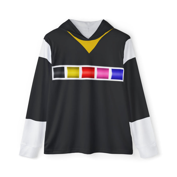 Megaranger Black Hoodie (Full Print) Lightweight, Breathable, workout, pull over, fitness Hoodie Super Sentai Custom
