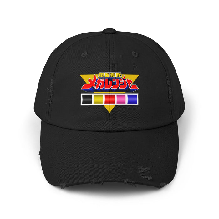 Megaranger Distressed Hat Super Sentai T Shirt Custom Graphic Art Cosplay Shirts  Retro Vintage 90s