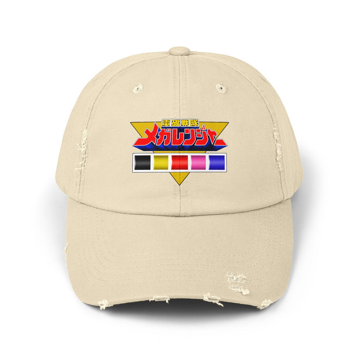 Megaranger Distressed Hat Super Sentai T Shirt Custom Graphic Art Cosplay Shirts  Retro Vintage 90s