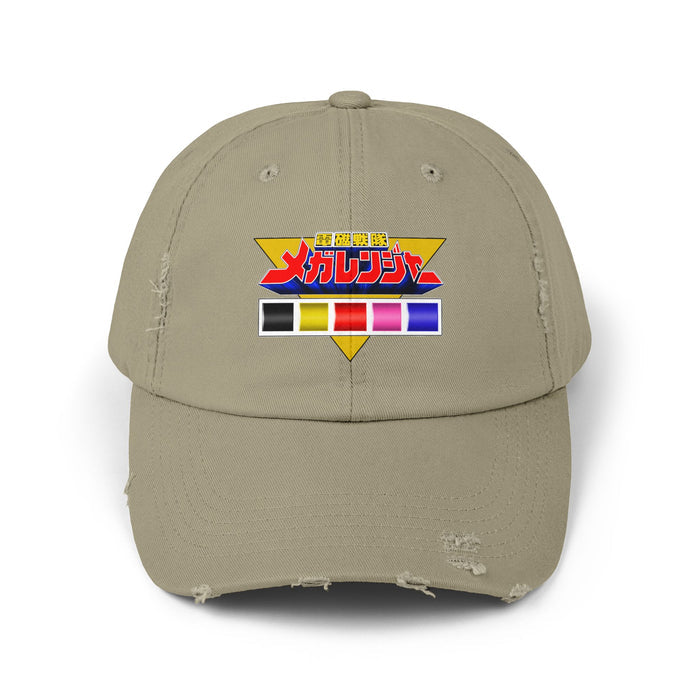Megaranger Distressed Hat Super Sentai T Shirt Custom Graphic Art Cosplay Shirts  Retro Vintage 90s