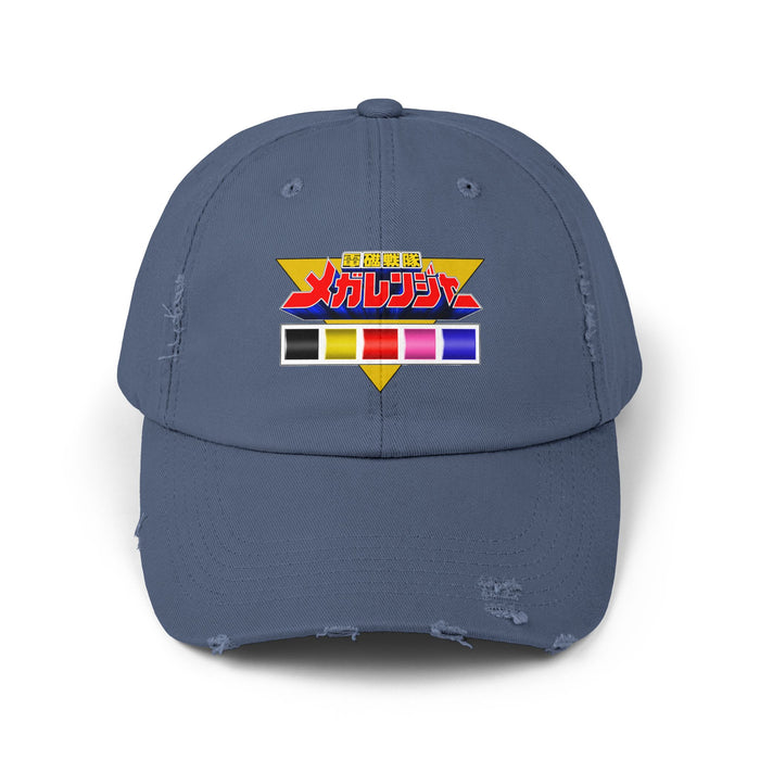 Megaranger Distressed Hat Super Sentai T Shirt Custom Graphic Art Cosplay Shirts  Retro Vintage 90s