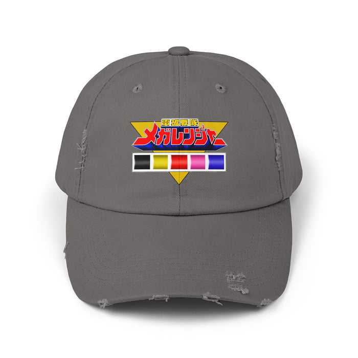 Megaranger Distressed Hat Super Sentai T Shirt Custom Graphic Art Cosplay Shirts  Retro Vintage 90s