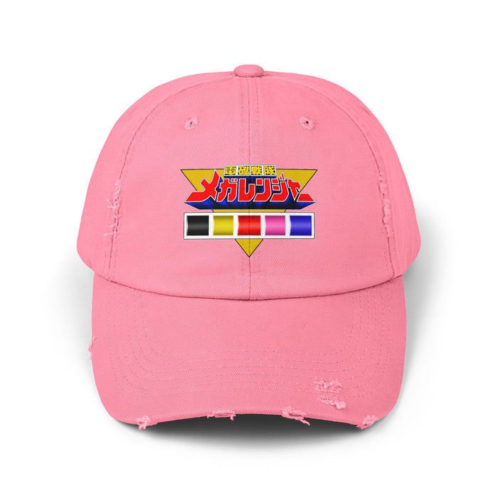 Megaranger Distressed Hat Super Sentai T Shirt Custom Graphic Art Cosplay Shirts  Retro Vintage 90s