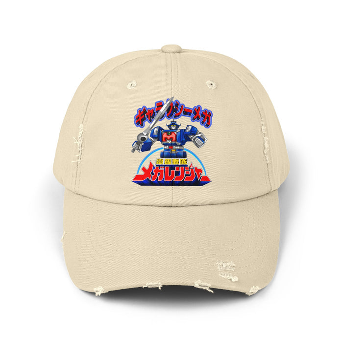 Megaranger Mecha Distressed Hat Custom Graphic Art Cosplay Shirts Rangers Retro Vintage 90s