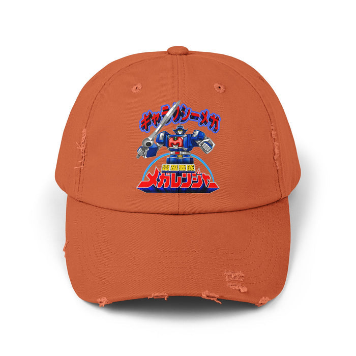 Megaranger Mecha Distressed Hat Custom Graphic Art Cosplay Shirts Rangers Retro Vintage 90s