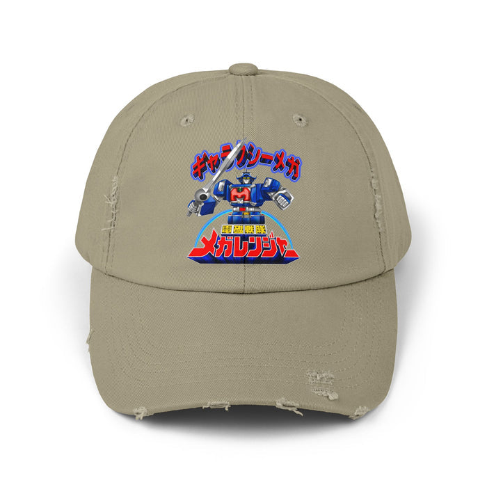 Megaranger Mecha Distressed Hat Custom Graphic Art Cosplay Shirts Rangers Retro Vintage 90s