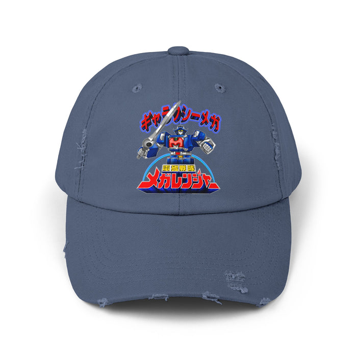 Megaranger Mecha Distressed Hat Custom Graphic Art Cosplay Shirts Rangers Retro Vintage 90s