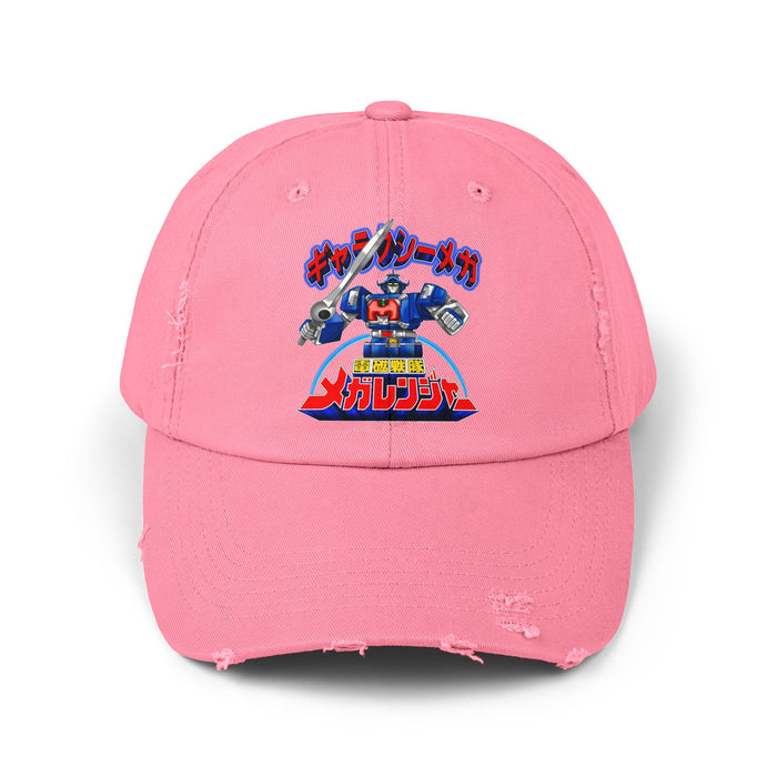 Megaranger Mecha Distressed Hat Custom Graphic Art Cosplay Shirts Rangers Retro Vintage 90s