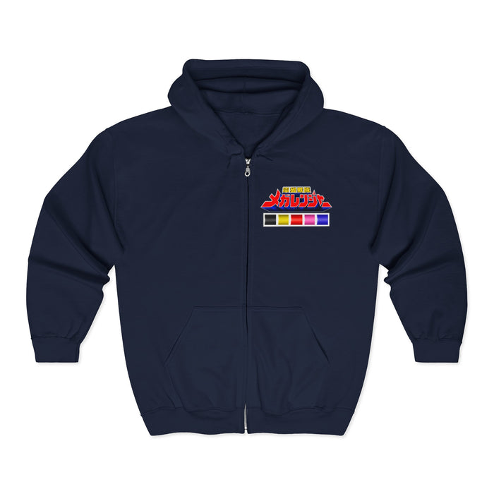 Megaranger MegaRed Full Zip Hoodie Custom Graphic Art Cosplay Shirts Rangers Retro Vintage 90s